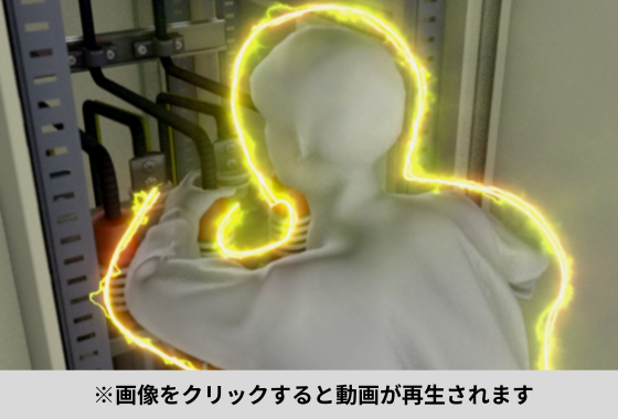 厚生労働省の職場の安全サイト掲載の事故事例を3DCGで再現した動画の1場面