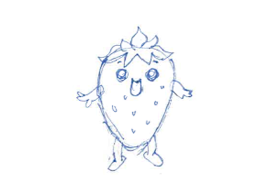 手書きの簡単なキャラクターのスケッチ